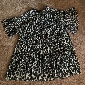 H&M black and cream mini dress size XL